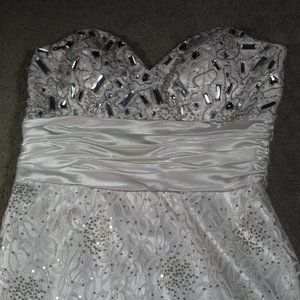 Cachet Strapless Beaded Lace Wedding Dress